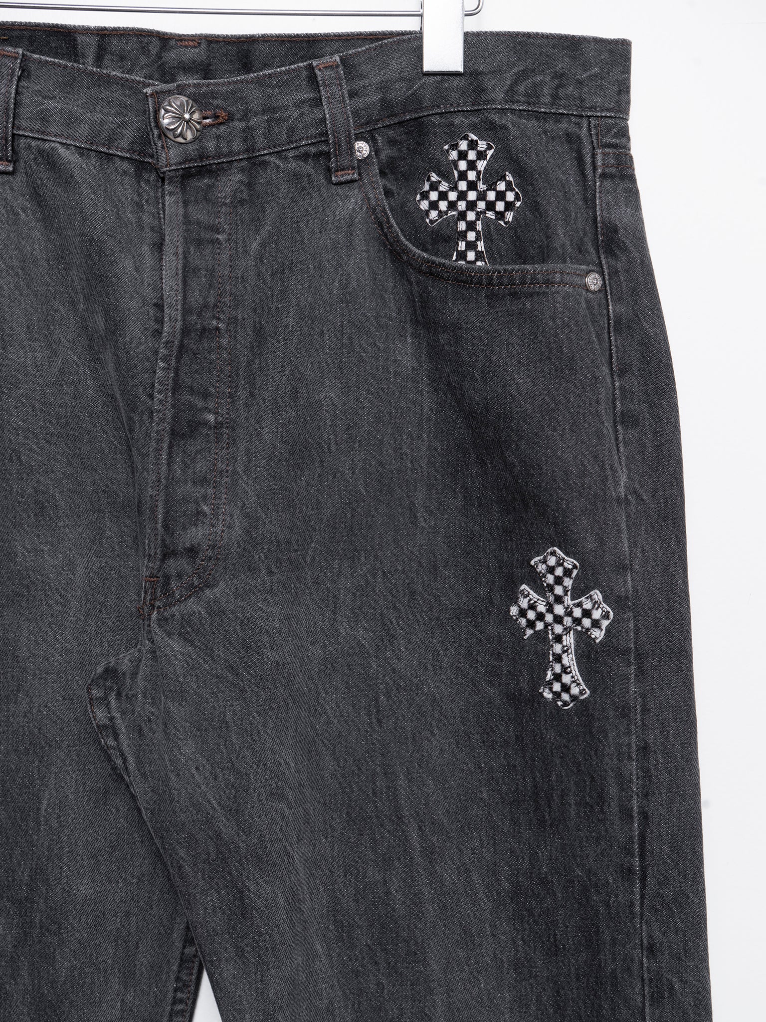 1/1 Grey Levi's 501s (Checker/Black/White) - Image 4