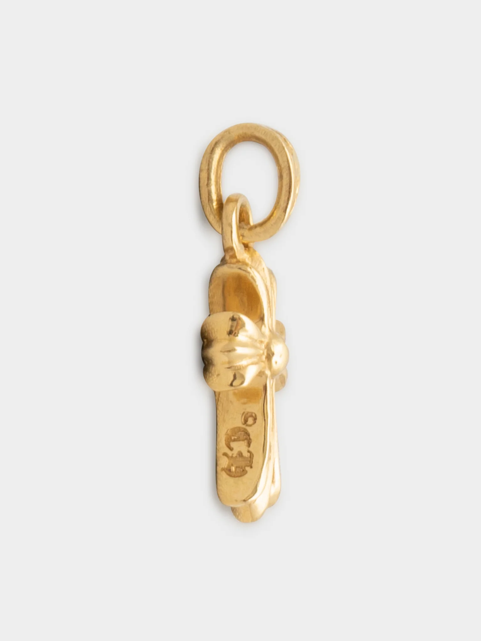 22k Pavé Emerald Baby Fat Pendant - Image 4