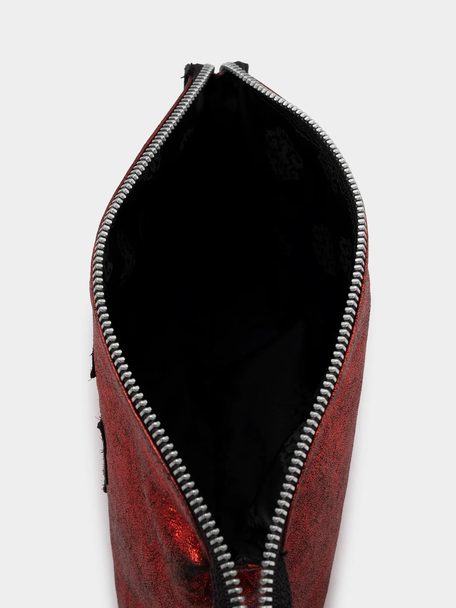 Red Leather Toiletry Bag - Image 5