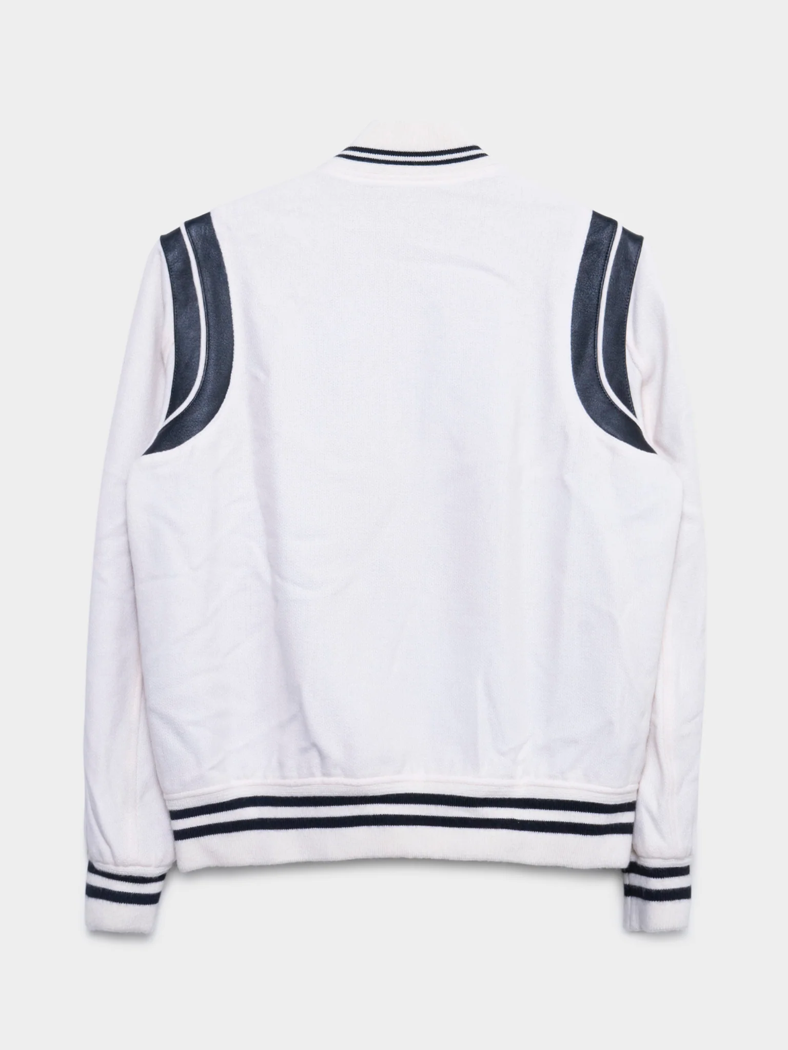 Cream Teddy Varsity Jacket - Image 3