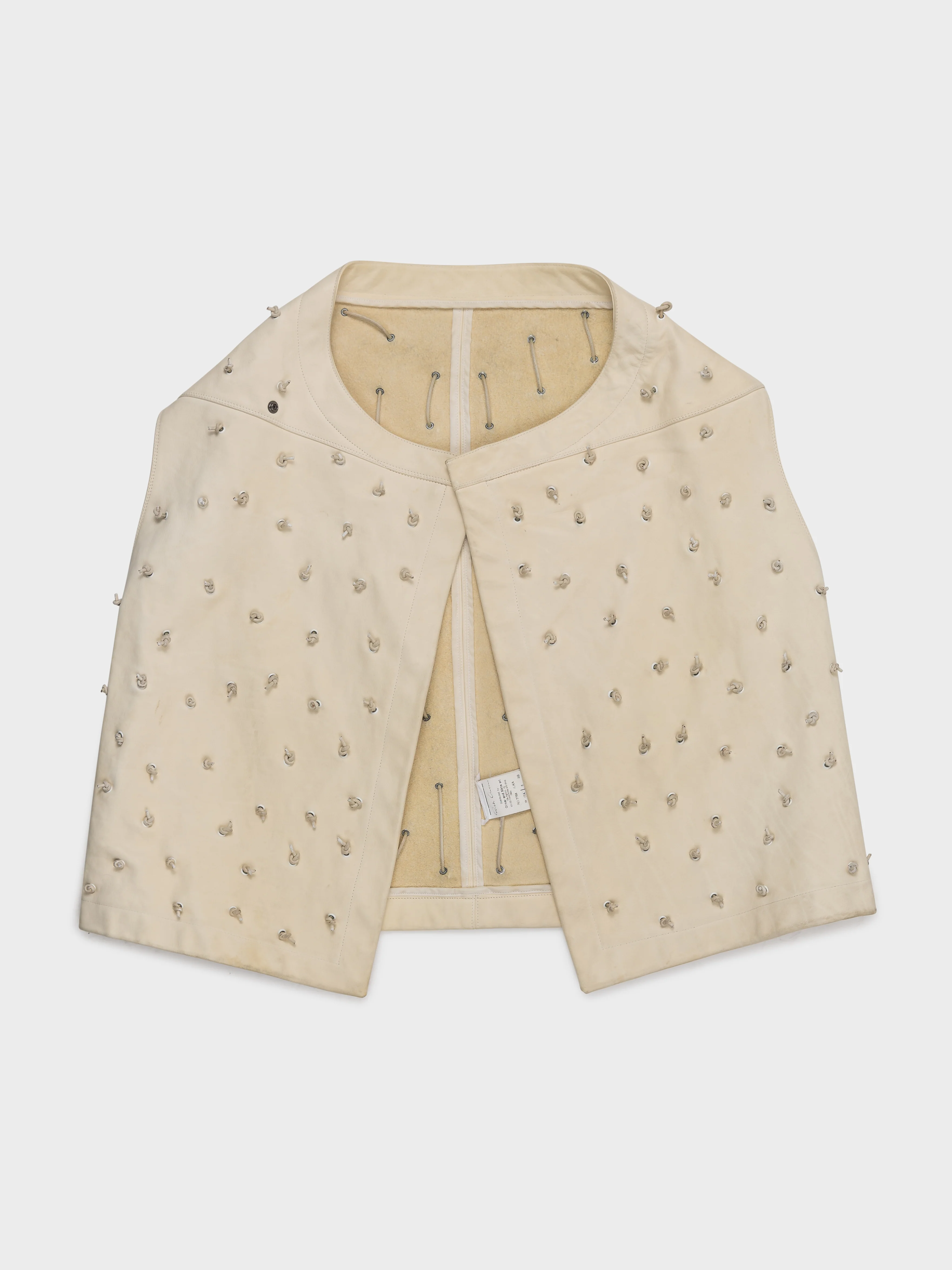 Laced Leather Wrap Vest - Image 3