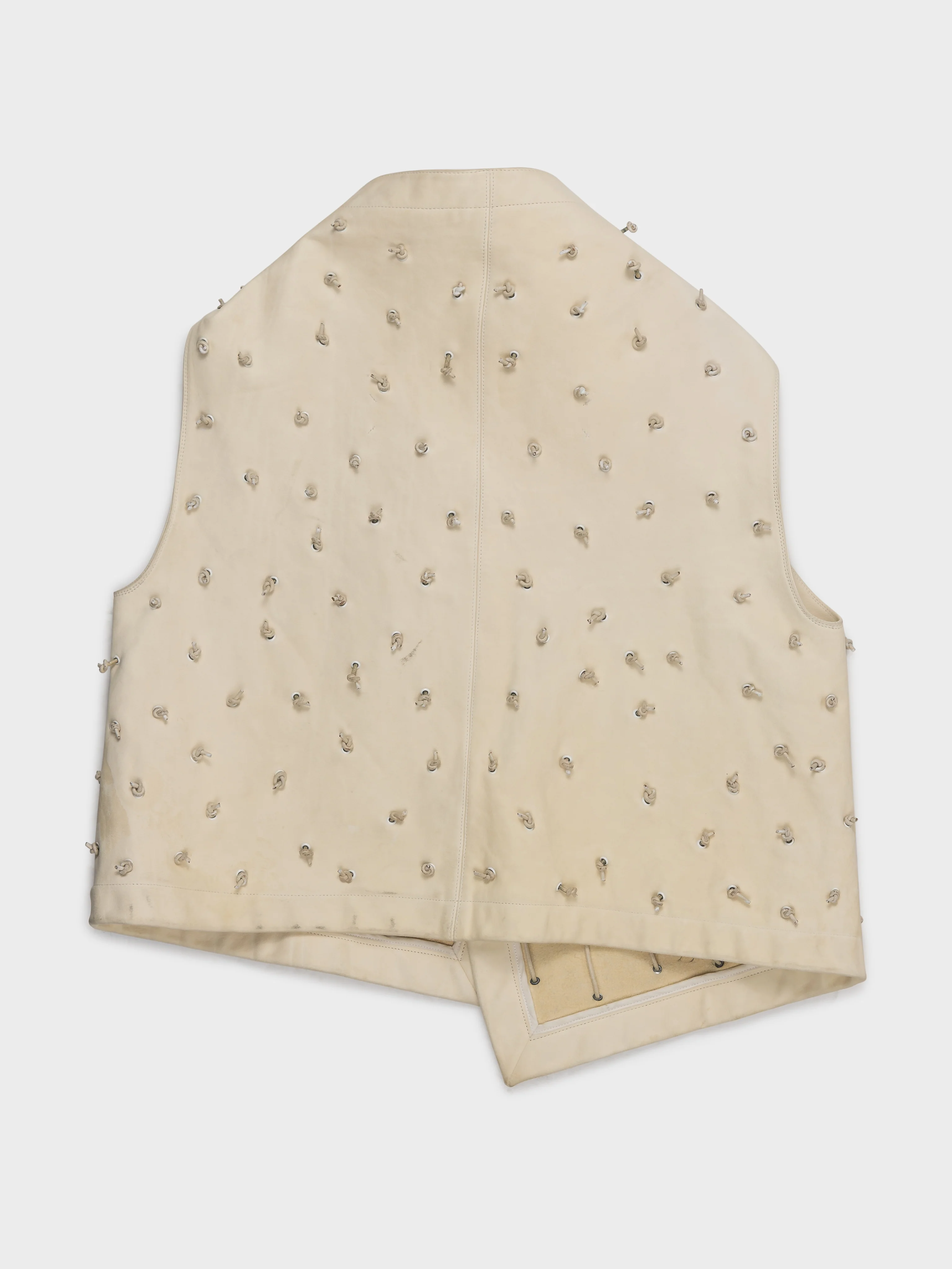 Laced Leather Wrap Vest - Image 4