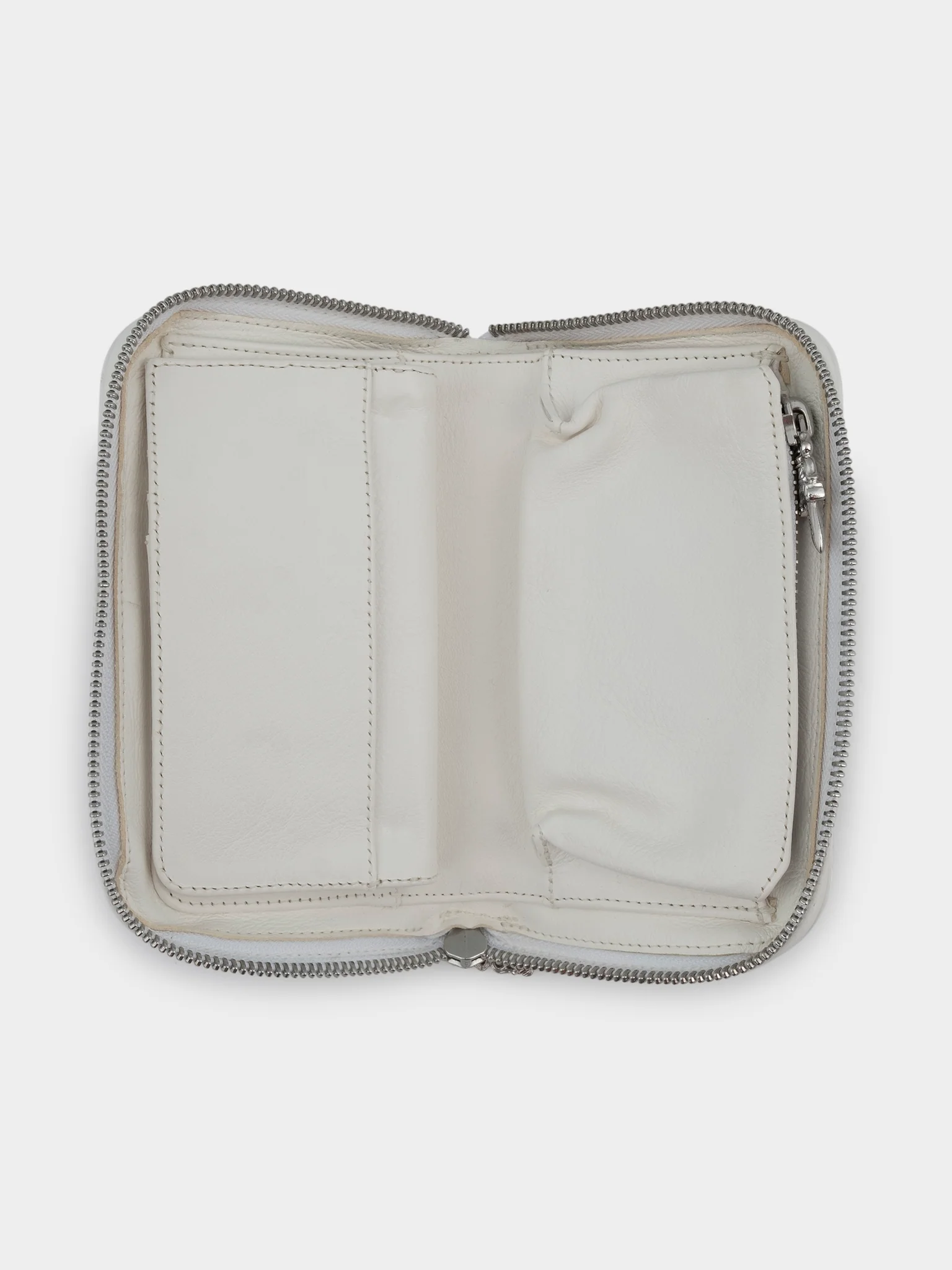 Rhodium & Leather Zip Wallet - Image 3