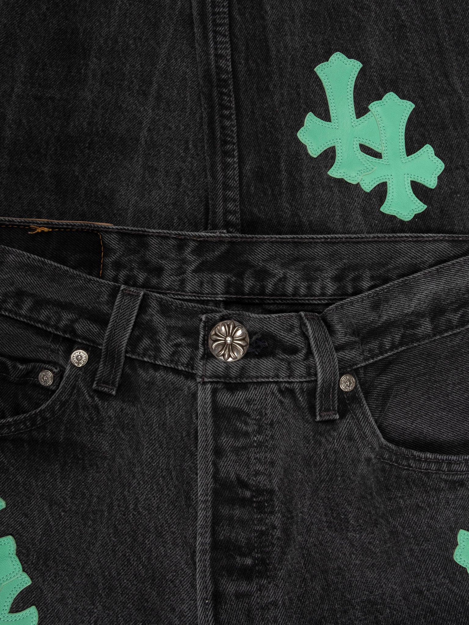 Mint Cross Patched Levis - Image 3