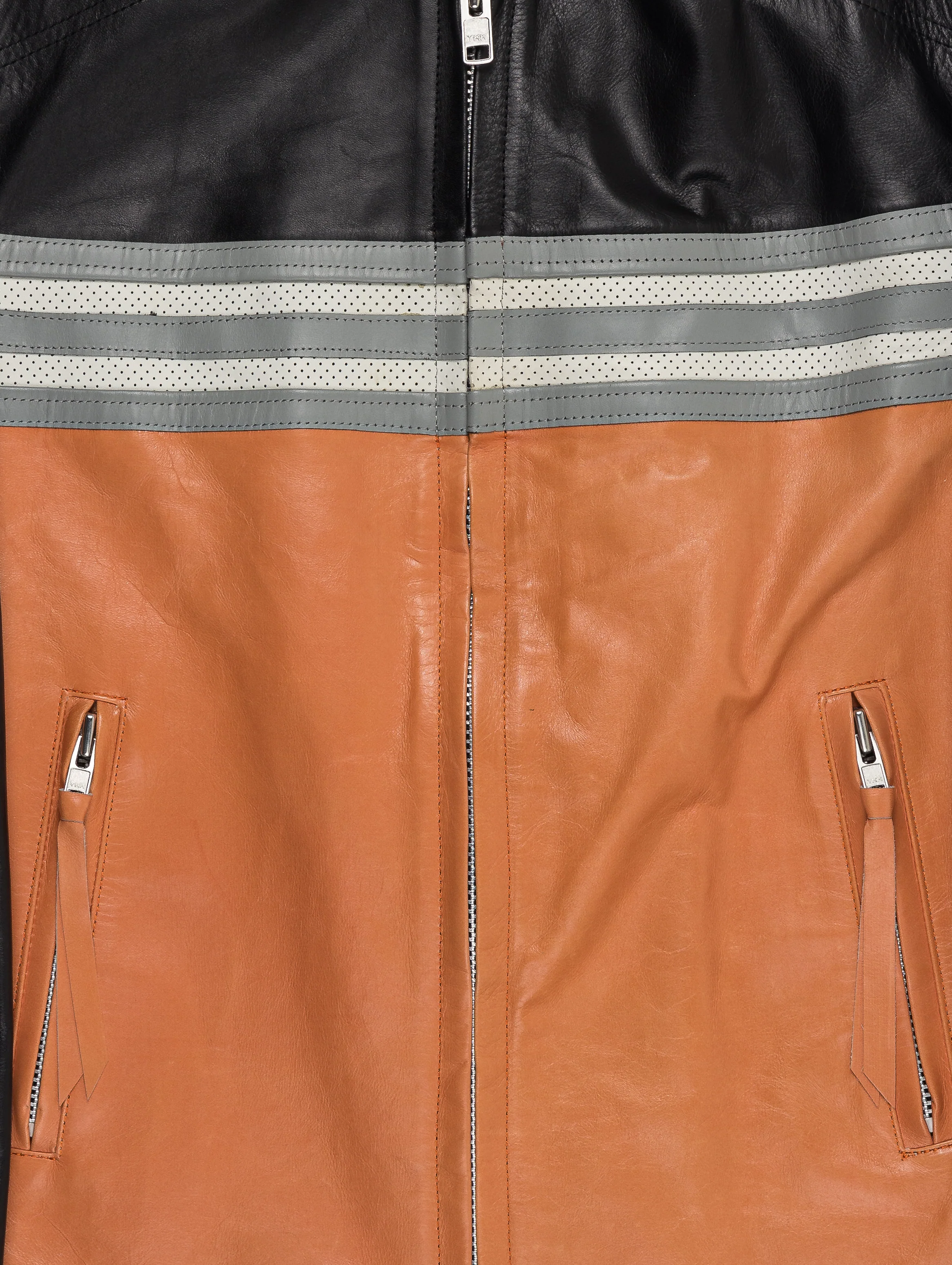 Y-3 Runway Perforated Leather Moto Jacket - Image 3