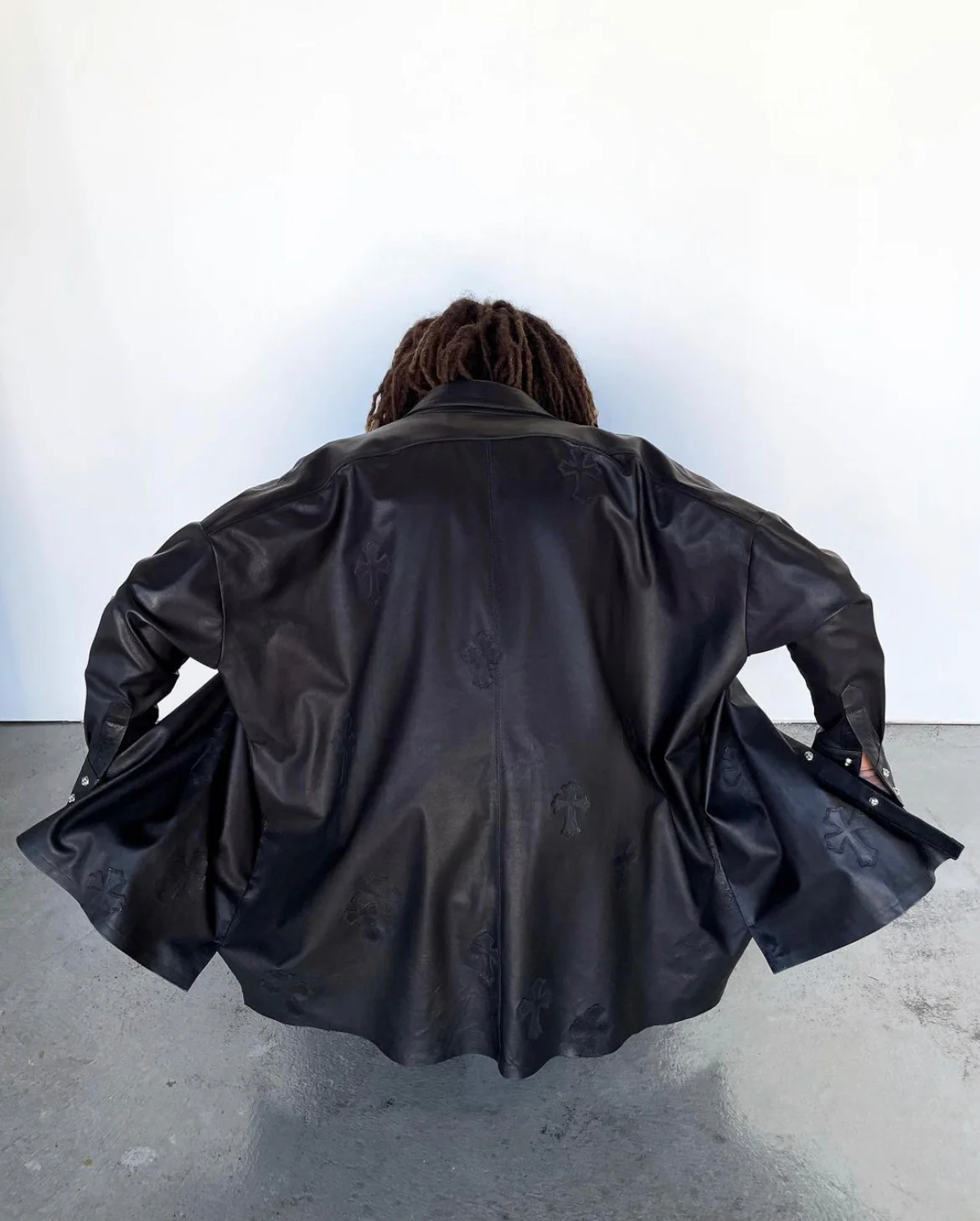 Patched Leather Mahal Kita Shirt - Image 3