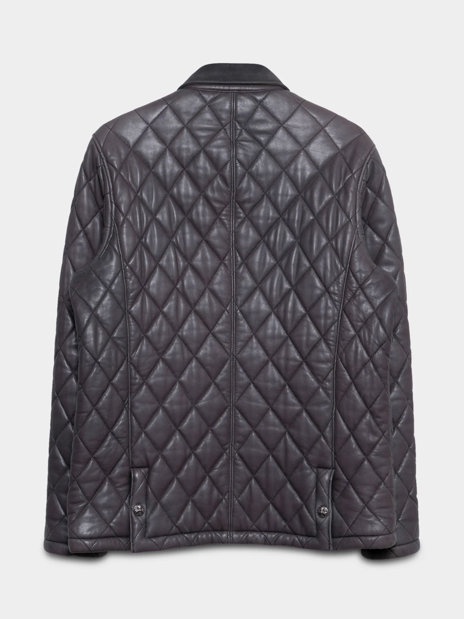 Quilted Leather Puffer Jacket - Image 3