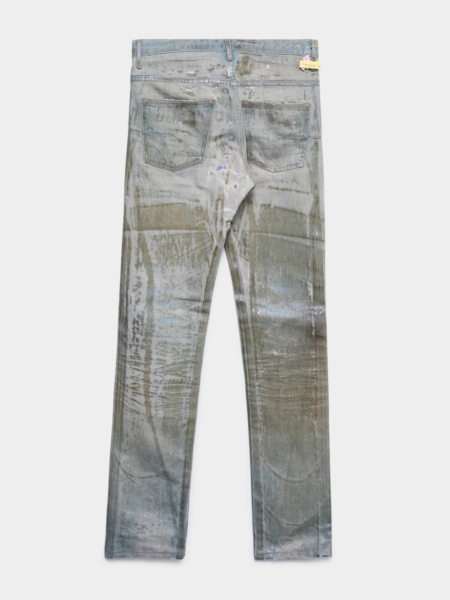 ‘Strip’ Ice Blue Waxed Jeans - Image 3