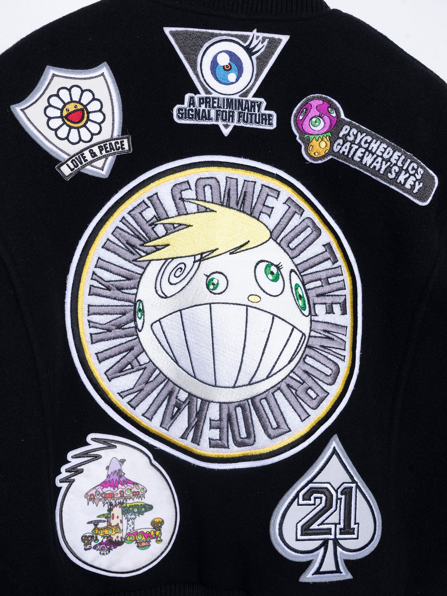 Takashi Murakami Psychedlic Patch Varsity Jacket - Image 4