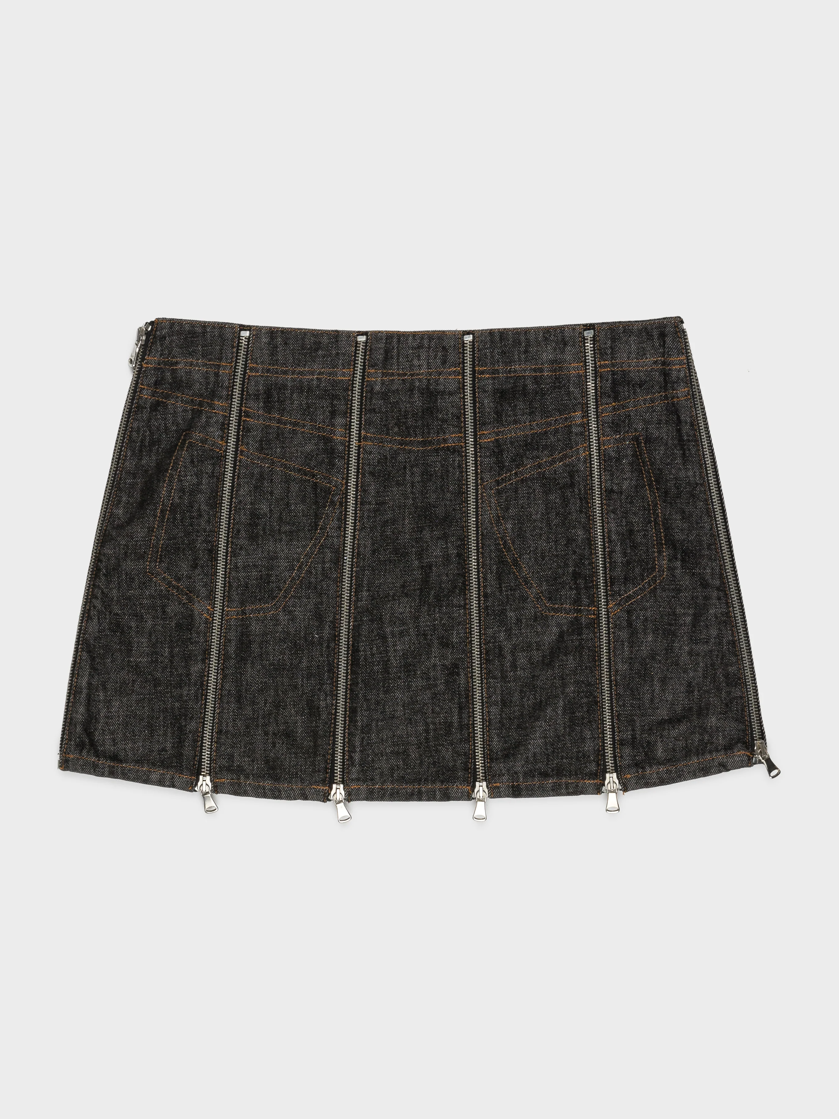 Zipper Mini Skirt - Image 3